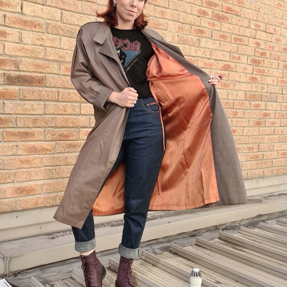 80s VINTAGE TRENCH COATSize 8-16 - Picture 7 of 16
